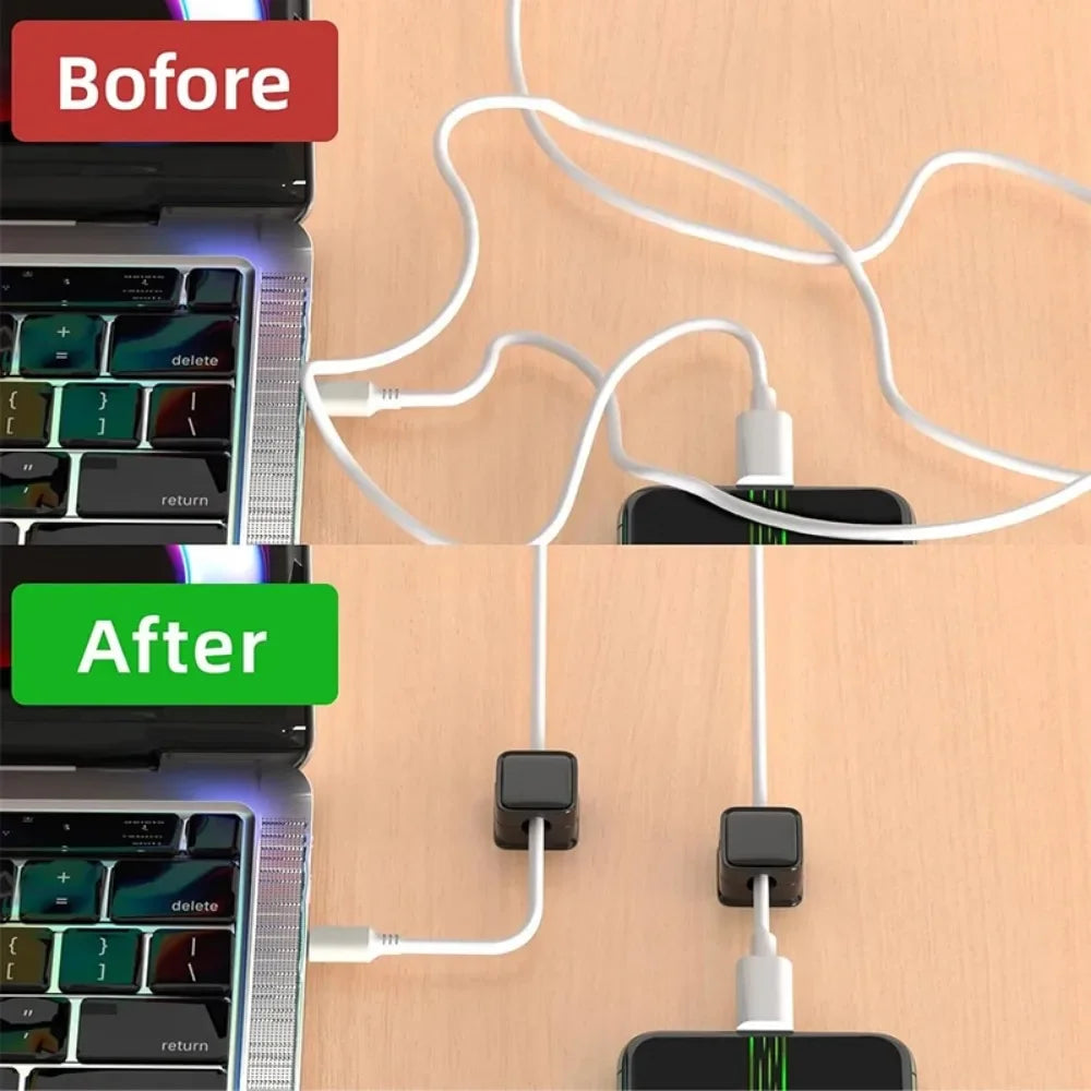 Magnetic Cable Organizer Clips – Adhesive Cord Clamp 6-Pack Cable Organizer Clips Peaceful Pleasures Health and Wellness
