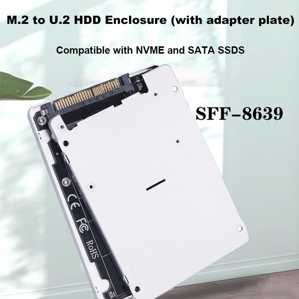 M.2 SSD To U.2 Adapter Card M.2 NVMe SATA-Bus NGFF SSD To PCI-e U.2 Adapter 32Gbps Hard Disk Adapter Card PC-E3.0X4 with Case Peaceful Pleasures Health and Wellness