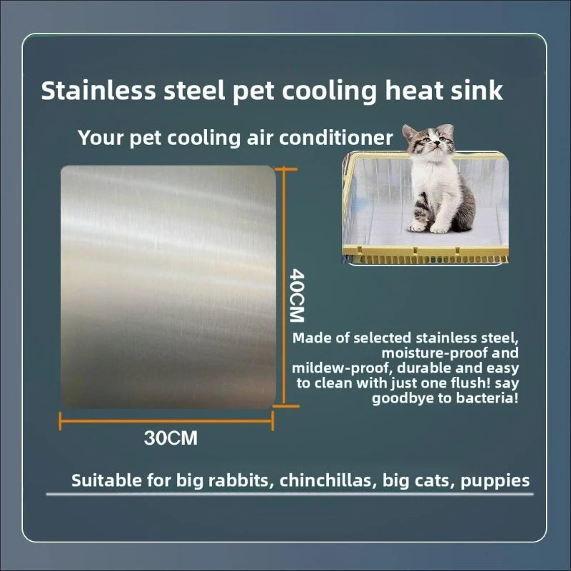 Pet cooling pad summer cooling plate heat dissipation pad summer cooling and heat dissipation stainless steel plate pet supplies Peaceful Pleasures Health and Wellness