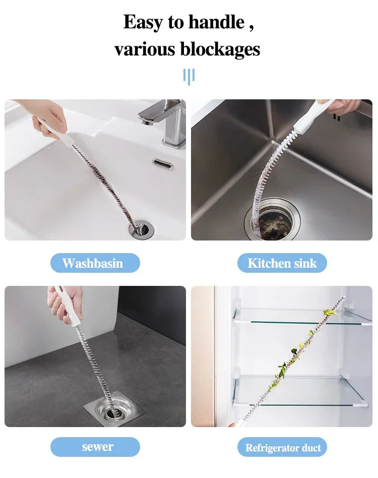 Long Drain Cleaning Brush – Sink, Shower & Tub Hair Catcher