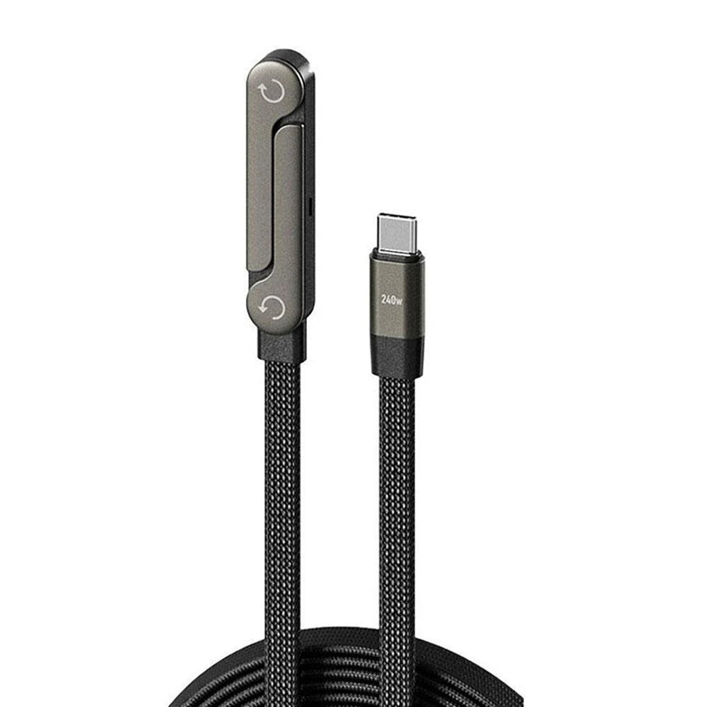 240W 2-in-1 USB-C Fast Charging Cable with Phone Stand