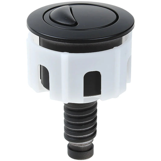 Chrome Plated ABS Dual Flush Toilet Button Compatible European Peaceful Pleasures Health and Wellness Black
