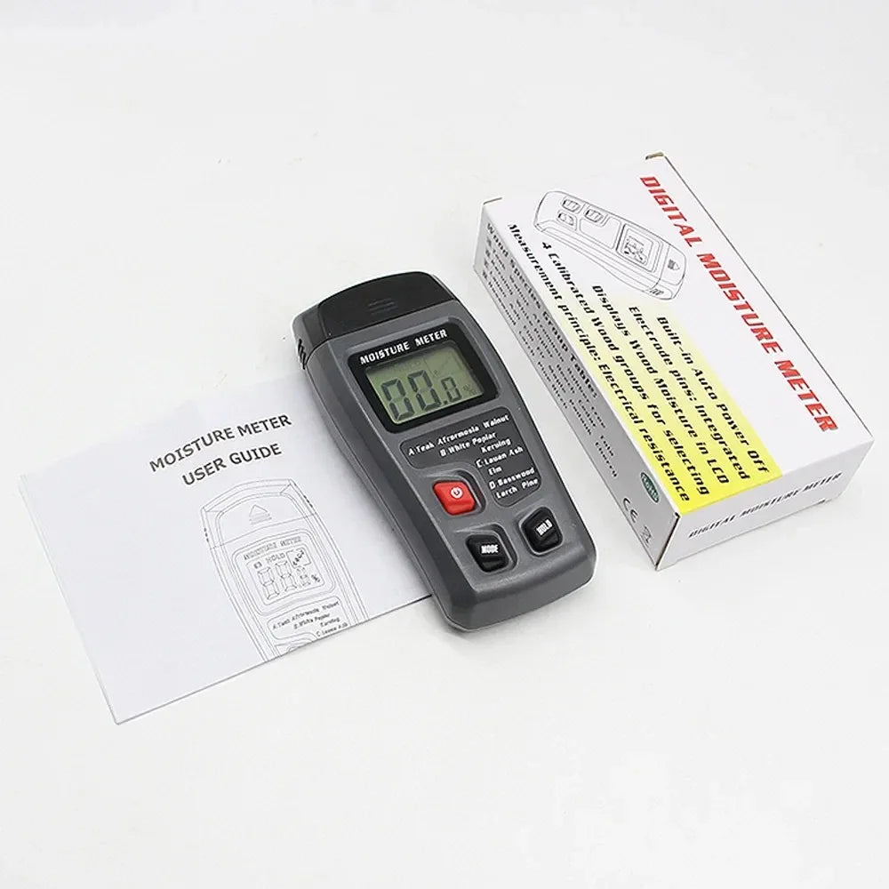 EMT01 Digital Wood Moisture Meter 0-99.9% Humidity Tester Large LCD Display for Timber Lumber Building Material DIY Use Peaceful Pleasures Health and Wellness EMT01