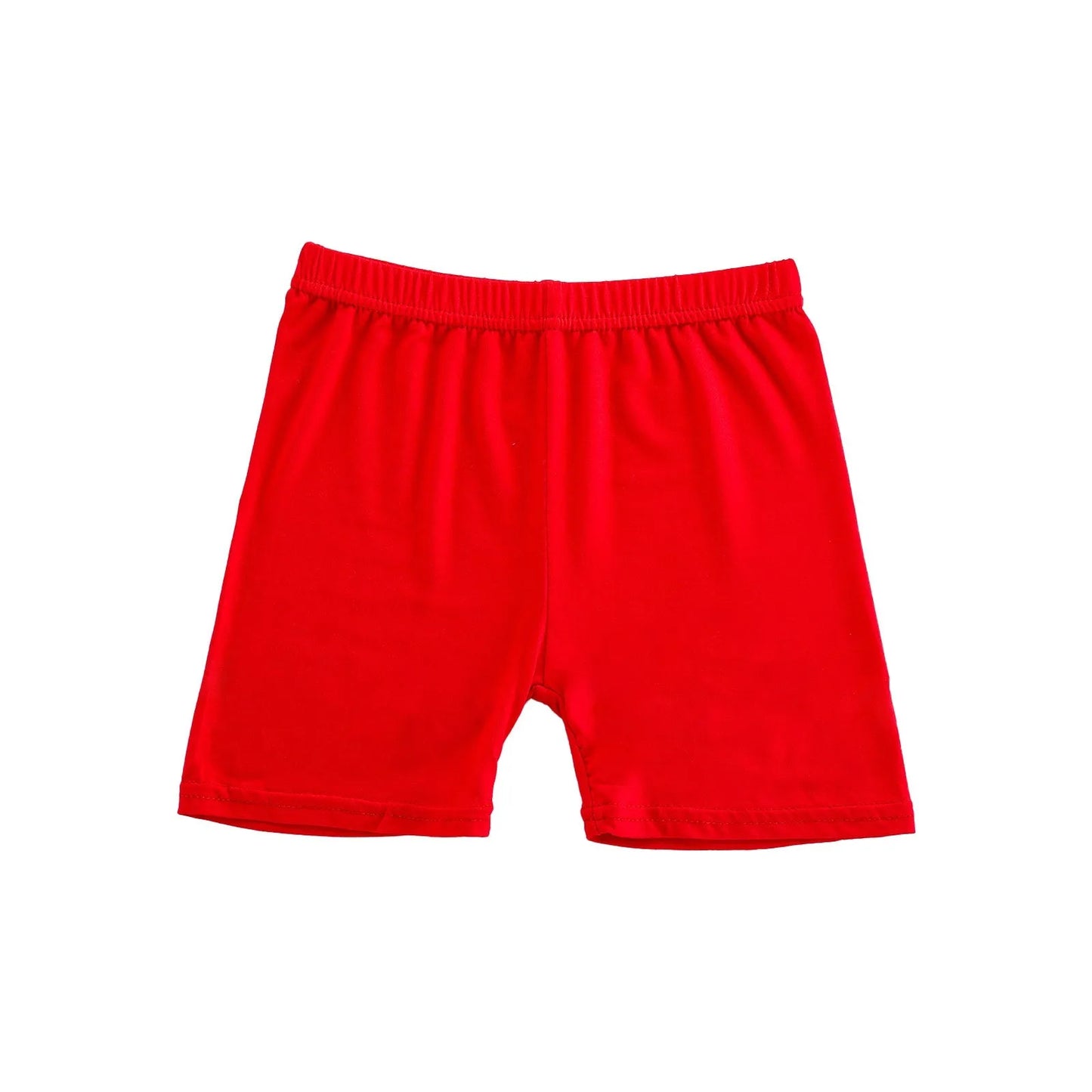 Girls Summer Safety Leggings Cycling Pants Children Anti-emptied Stretch Solid Color Mid-rise Yoga Dancing Shorts 1PC Peaceful Pleasures Health and Wellness Red 110
