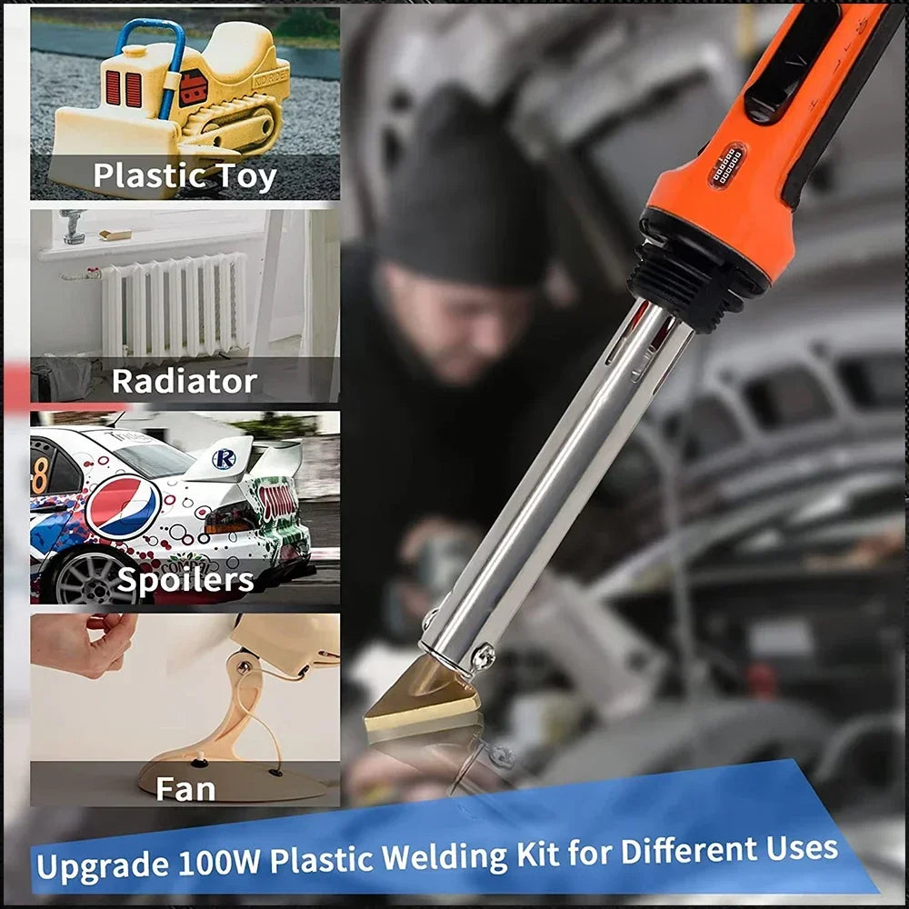 50W/100W Plastic Welding Repair Car Bumper Repair Soldering Iron Kit Temperature Controlled Soldering StationRepair Ironing Tool Peaceful Pleasures Health and Wellness