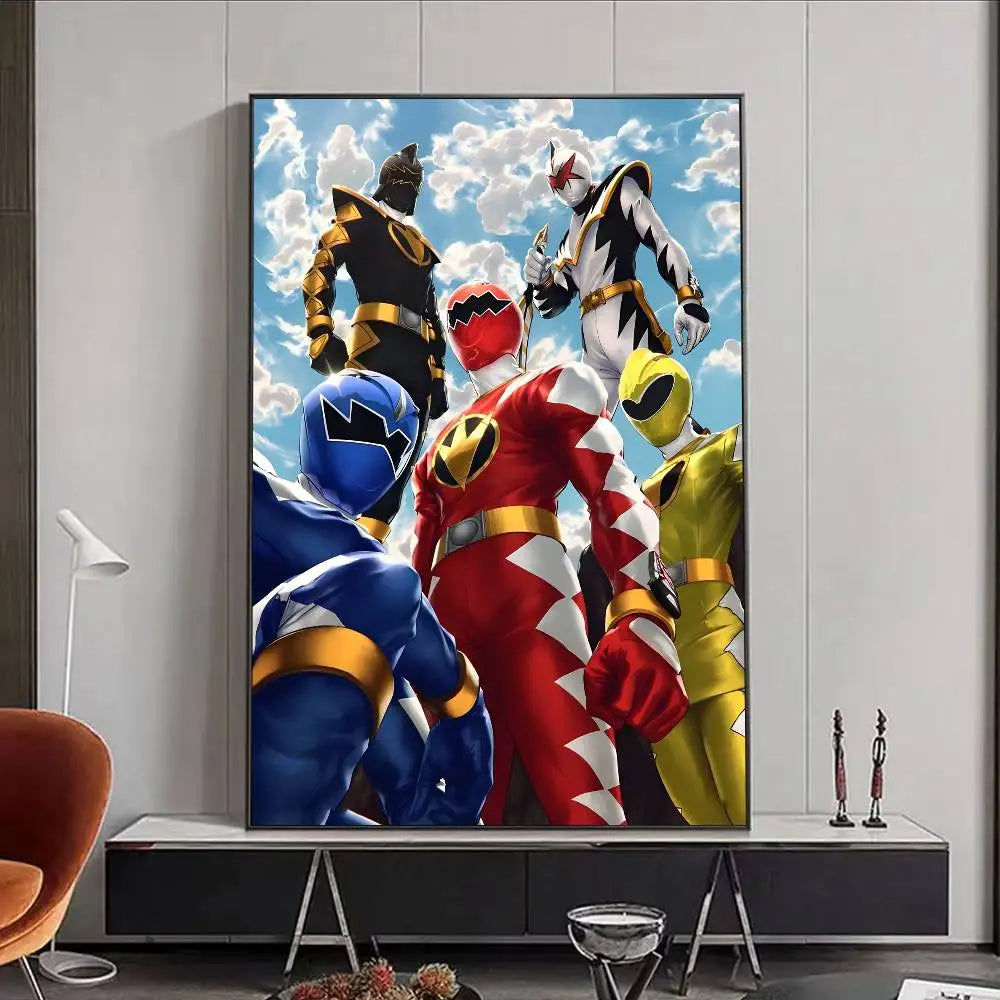 TV M-Mighty Morphin Power Rangers Poster HD art poster for home living room bar office decoration sticky, waterproof Peaceful Pleasures Health and Wellness z15 30X40cmNoframe