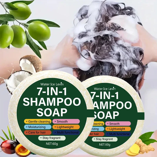 7-in-1 Plant-Based Shampoo Soap Bar | Cleansing & Hydration Shampoo Soap Bar Peaceful Pleasures Health and Wellness one 50g