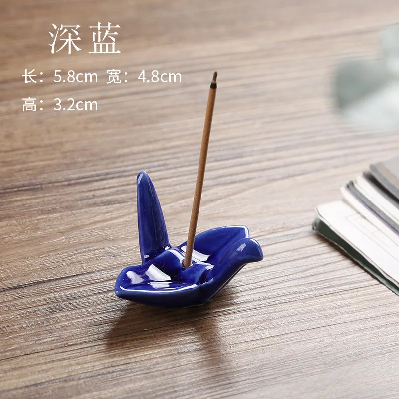 Paper Crane Ceramic Incense Stick Holder & Burner | Home Decor