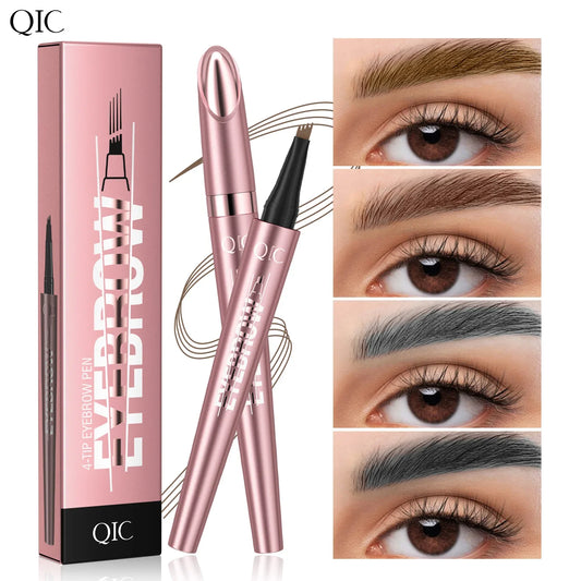 QIC 4-Claw Liquid Eyebrow Pen – 3D Microblading Brow Makeup Liquid Eyebrow Pen Oasis Select