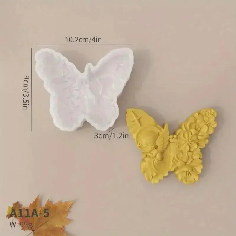 Halloween Butterfly Skull Snakehead Silicone Mold DIY Flower Candle