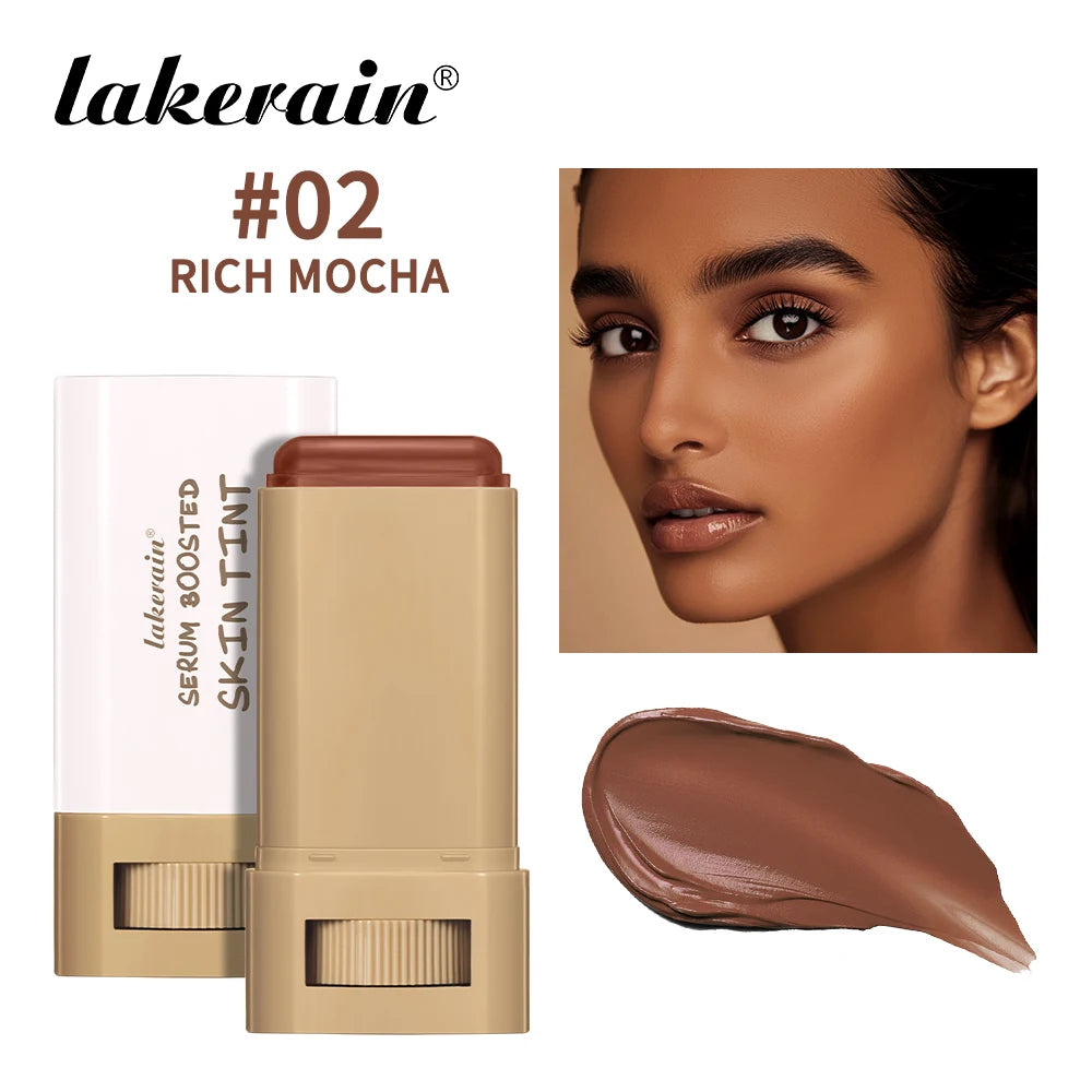 Eraser Foundation Stick Moisturizing Smooth High Coverage Silky Texture Travel-friendly Serum Boosted Skin Tint Solid Foundation Peaceful Pleasures Health and Wellness Rich Mocha