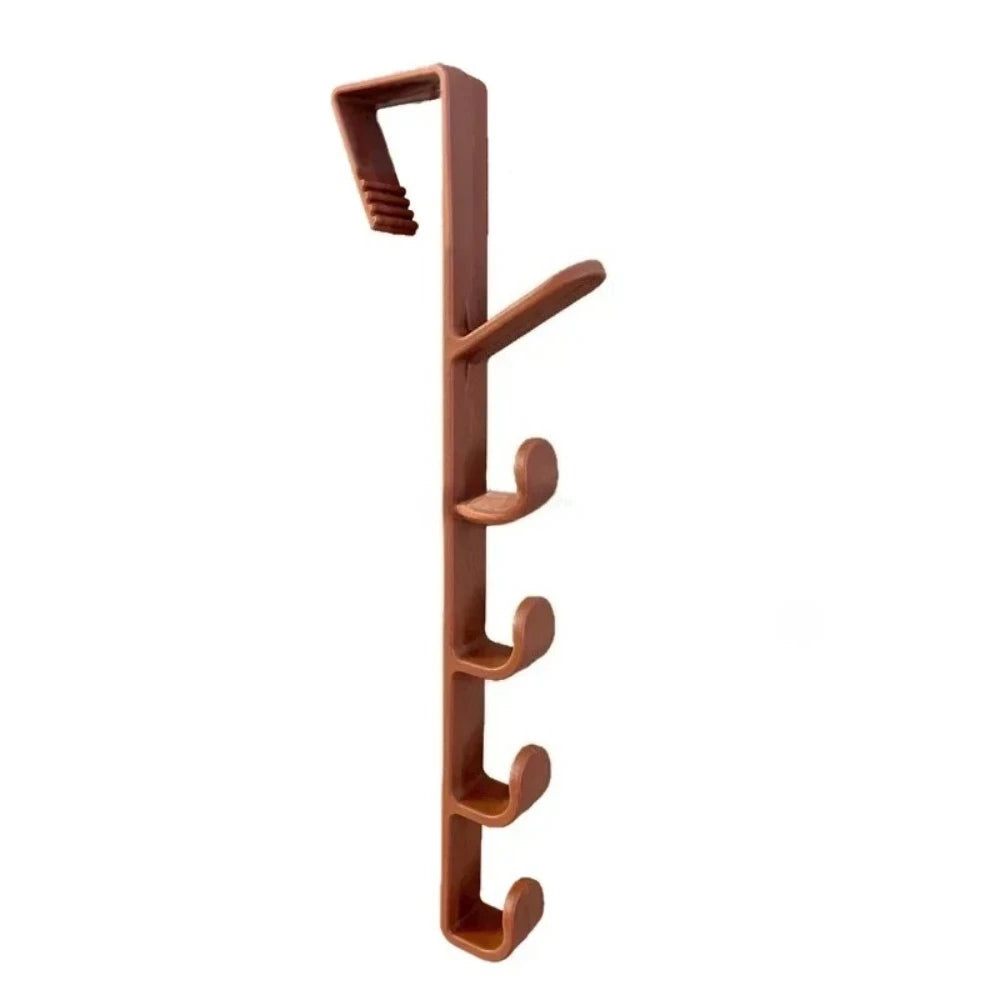 5-Hook Cabinet Door Hanging Rack | Kitchen & Bathroom Organizer