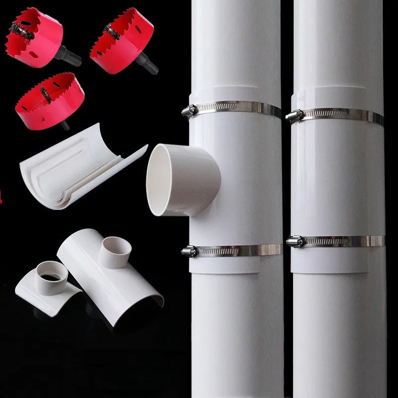 PVC Open Tee Drain Pipe Repair Fitting | 5 Sizes | Tube Connector