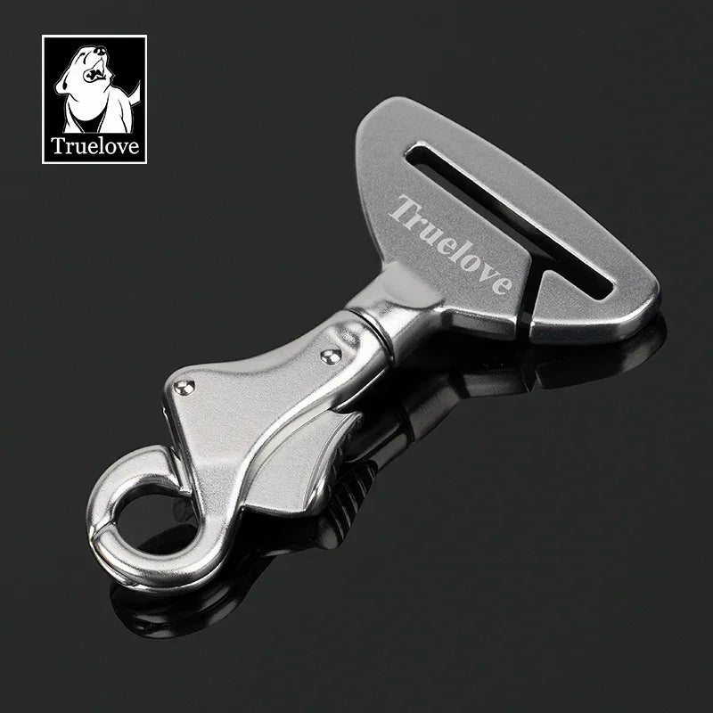 Truelove Pet All Car Seat Belt Safety Buckle with Collar or Harness High-quality Lightweight Aluminium Alloy Portable TLM1993 Peaceful Pleasures Health and Wellness Bright Silver Free Size france