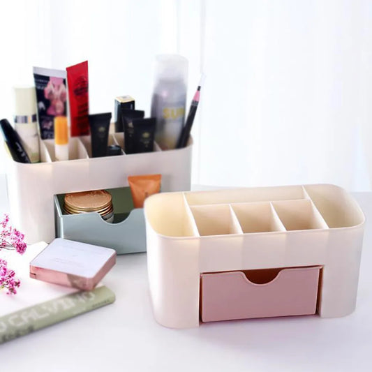 Double Layer Makeup & Jewelry Organizer with Drawers Makeup Storage Organizer Peaceful Pleasures Health and Wellness