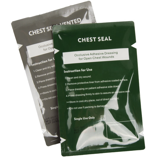 Chest Seal Wound Care for Emergency or Tactical Situations Advanced Adhesive Sterile Transparent Lightweight Vent Life-Saving Peaceful Pleasures Health and Wellness