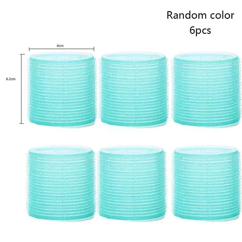 Hair Rollers Self Grip Hook Hair Curlers Heatless Roller Salon Dressing Curlers Jumbo Size Sticky Hair Styling Tools Peaceful Pleasures Health and Wellness 6pc random 6