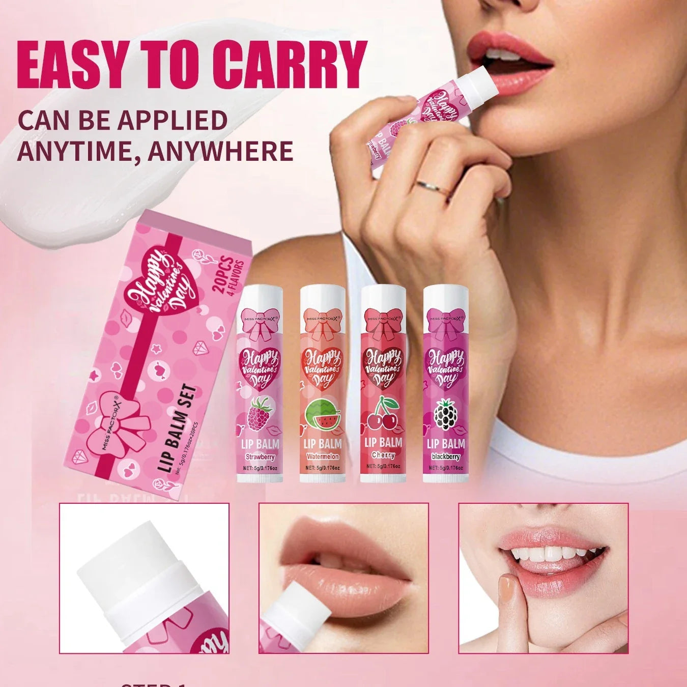 20-Piece Luxury Lip Balm Gift Set – Hydrating & Glossy