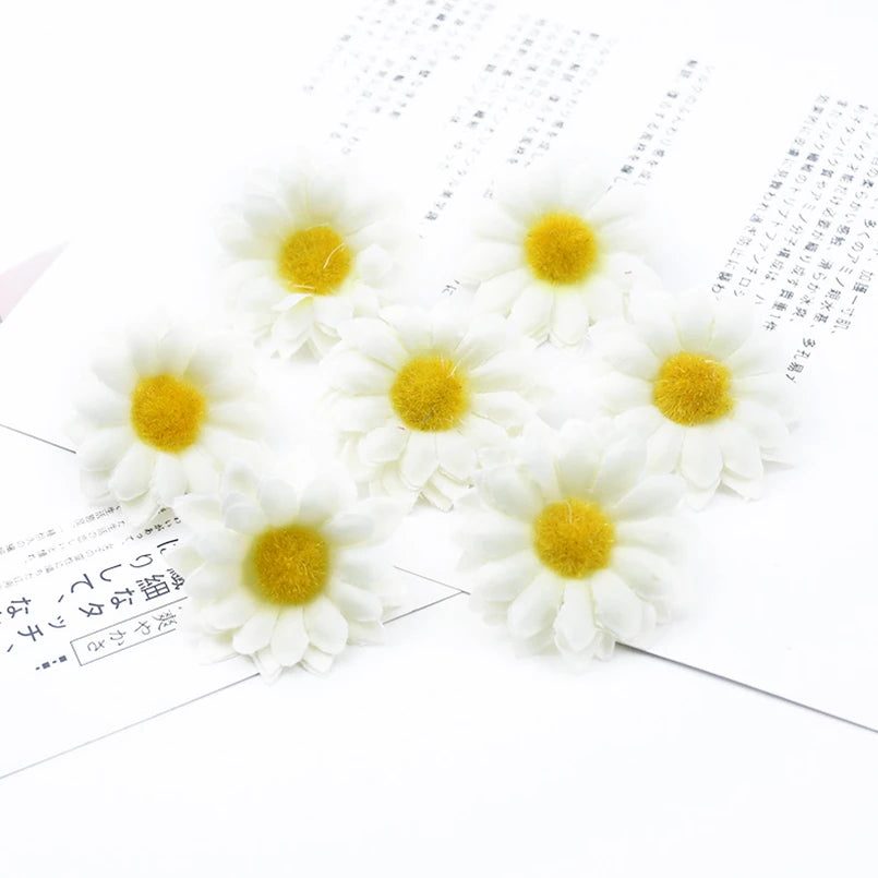 Artificial Silk Daisy Flower Heads 10/20pc | Wedding & Home Decor