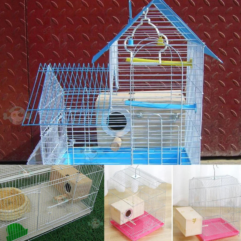 Wood Bird Nesting Box for Parakeets, Budgies & Lovebirds