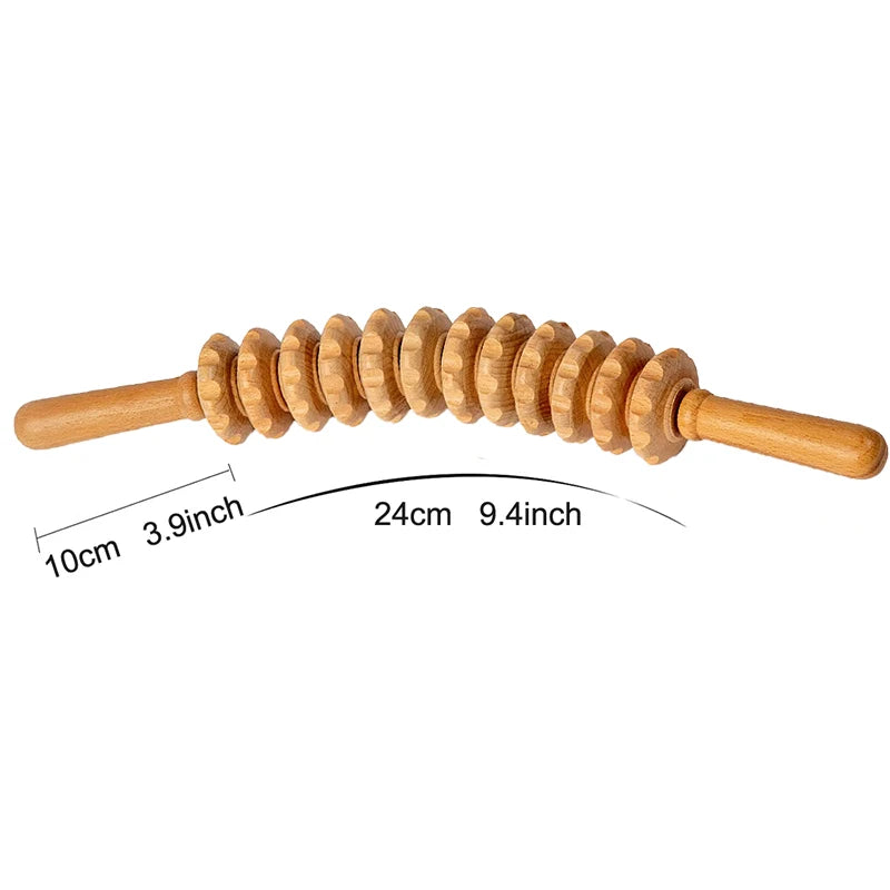 Wood Therapy Roller | Cellulite Massage & Lymphatic Drainage Tool