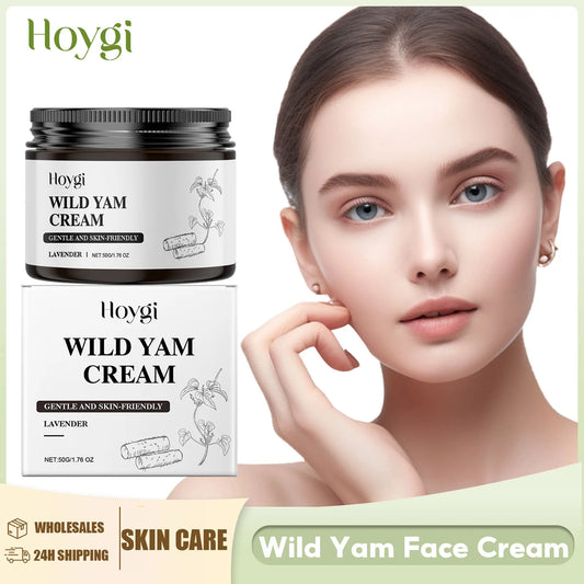 Wild Yam Cream Balance Hormones Regulation Reduce Dryness Form Skin Barrier Firming Lifting Moisturizing Brightening Face Cream Peaceful Pleasures Health and Wellness