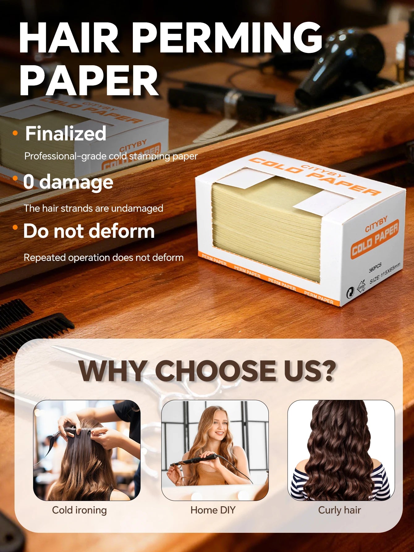 Professional Ultra-Thin Cold Perm Paper, Disposable Perm Rod Cotton Wrapping Paper For Salon Hair Curling Styling Treatment Peaceful Pleasures Health and Wellness