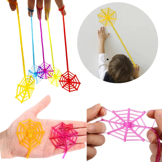 10-Pack Stretchy Sticky Spider Web Toys – Halloween Party Gift Novelty Toy Set Peaceful Pleasures Health and Wellness 10Pcs random