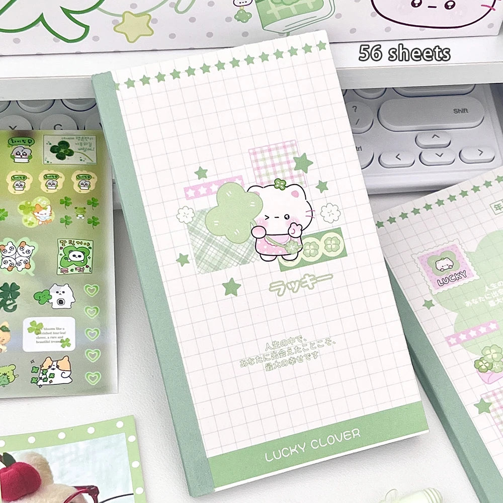 Four Leaf Star Language Handbook Korean Simple Cartoon Beauty Collage