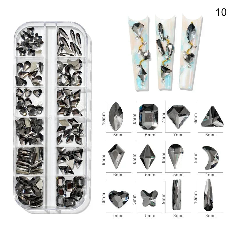 Pearl Rhinestone Nail Gems & Caviar Beads ~500pcs | Nail Art