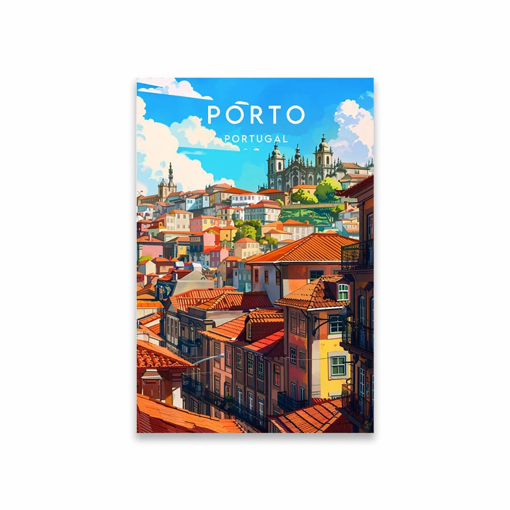 Elétricos de Lisboa Canvas Wall Art Vibrant Nature Landscape & Cityscape Poster, Modern Home Decor for Living Room Peaceful Pleasures Health and Wellness TP7142-17 50x70cm Unframed