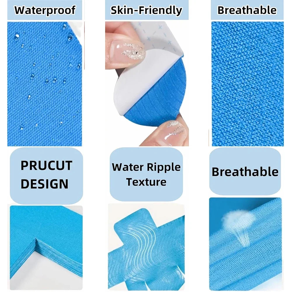 WEFITON 10PCS Precut Kinesiology Ankle Tape – Waterproof Support Kinesiology Ankle Tape Peaceful Pleasures Health and Wellness