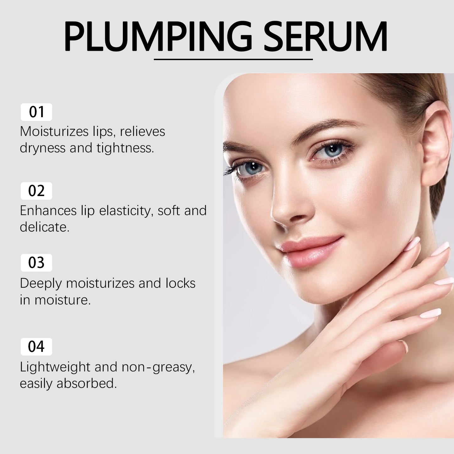 Plumping Lip Serum Gloss – Hydrating & Volumising Oil