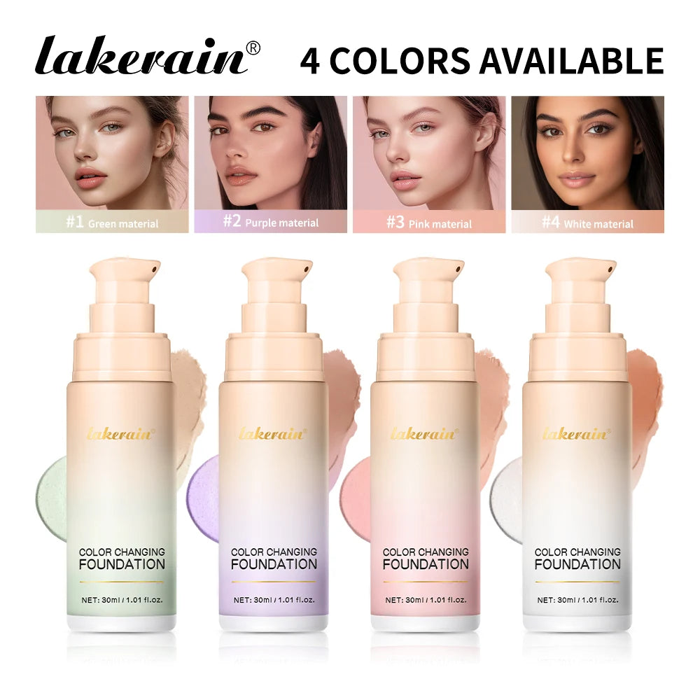 Waterproof Color Changing Liquid Foundation Centella Korean High Coverage Foundation Cream For Face Base Makeup Peaceful Pleasures Health and Wellness