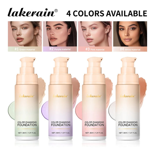 Waterproof Color Changing Liquid Foundation Centella Korean High Coverage Foundation Cream For Face Base Makeup Peaceful Pleasures Health and Wellness