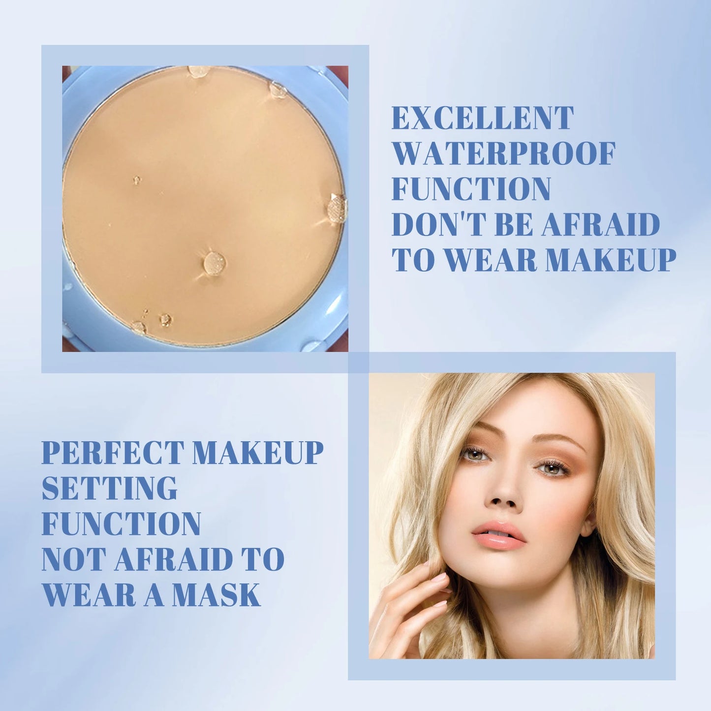 OUHOE Matte Pressed Powder | Oil-Control Waterproof Concealer
