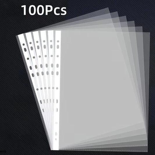 50 100 Piezas Carpetas Transparentes A4 PP 11 Orificios 3 Anillos Peaceful Pleasures Health and Wellness