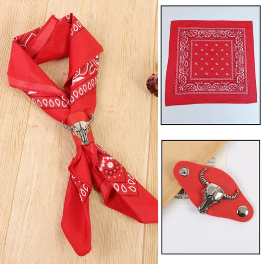 Artistic Cotton Square Scarf American Street Workwear Men's Peaceful Pleasures Health and Wellness