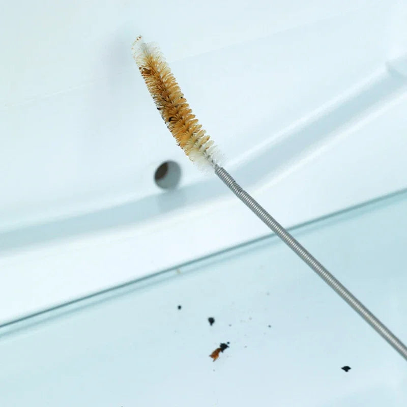 Refrigerator Drain Dredge Cleaning Set Long Flexible Refrigerator Scrub Brush Water Dredging Tool Water Tube Cleaning Coil Brush Peaceful Pleasures Health and Wellness