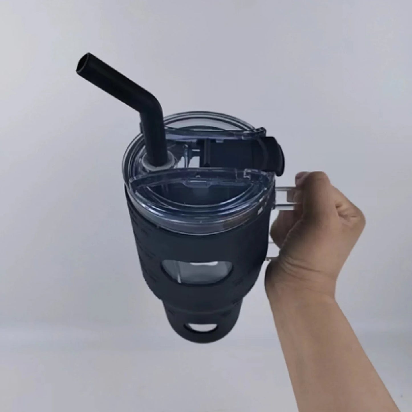 40oz Leakproof Flip Lid with Straw Hole & Snap Lock – BPA-Free