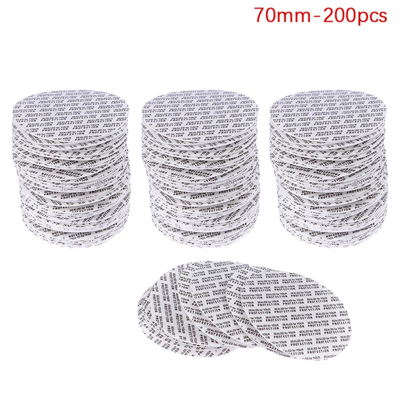 200Pcs Foam Pressure Sensitive Seal Liners for Jars & Bottles