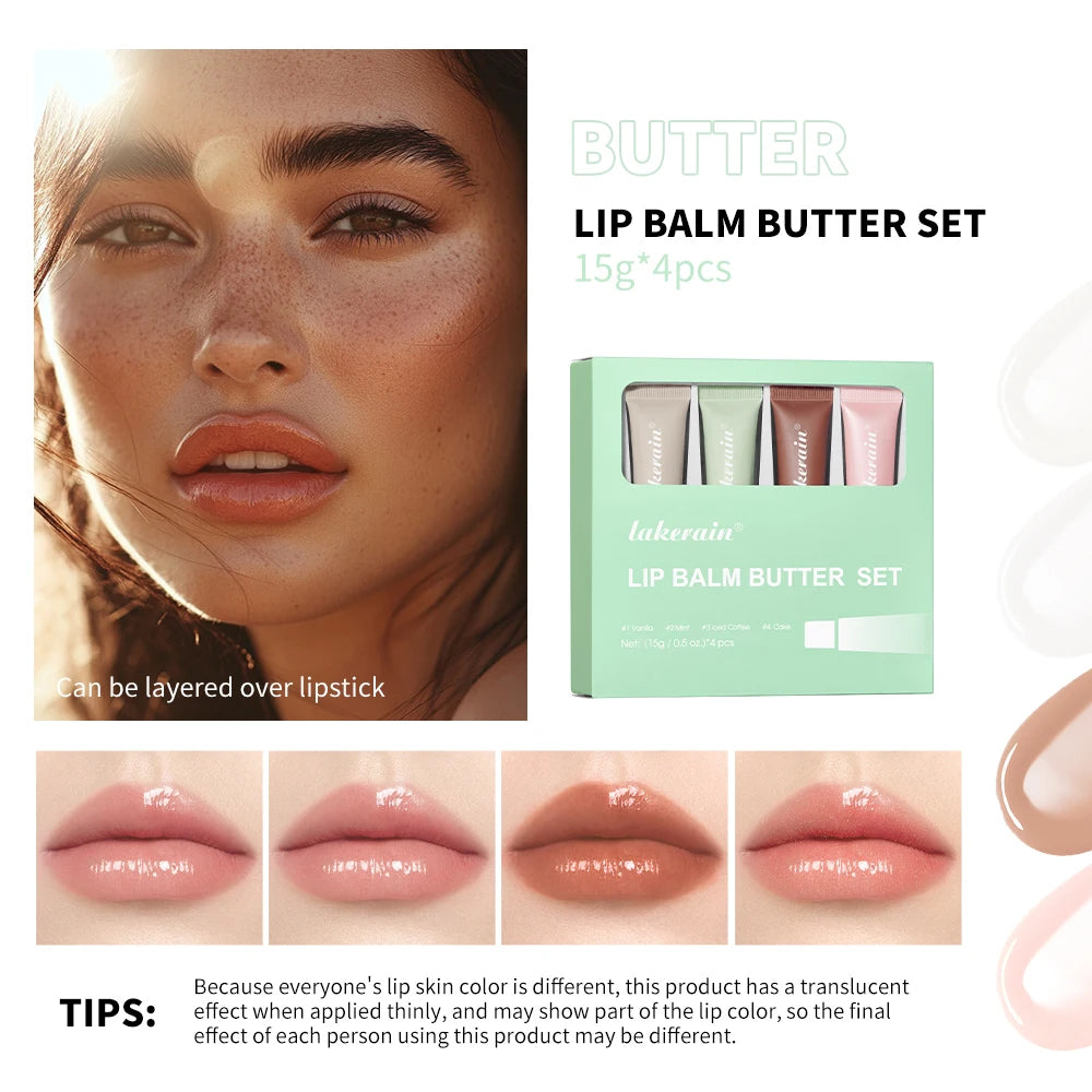 Lip Balm Moisturizing Mirror Lip Gloss Lip Vanilla Pink Sugar Coffee Cake Smell Lipstick Transparent Oil Makeup Lips Care Peaceful Pleasures Health and Wellness 1pcs1box