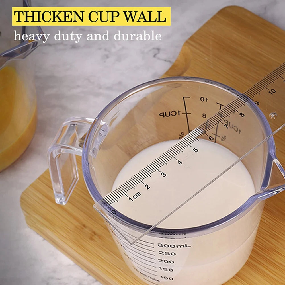 A36T-Measuring Cups Set, Liquid Measuring Cups For 3 For Kitchen Plastic Set Baking Tool Plastic Measuring Cups Transparent Peaceful Pleasures Health and Wellness