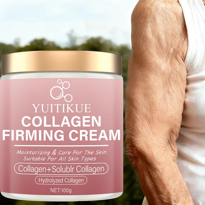 Collagen Firming Cream 100g - Tighten & Lift for Arms Waist Legs, Gentle Formula, Exercise Enhancer, All Skin Types Peaceful Pleasures Health and Wellness Default Title