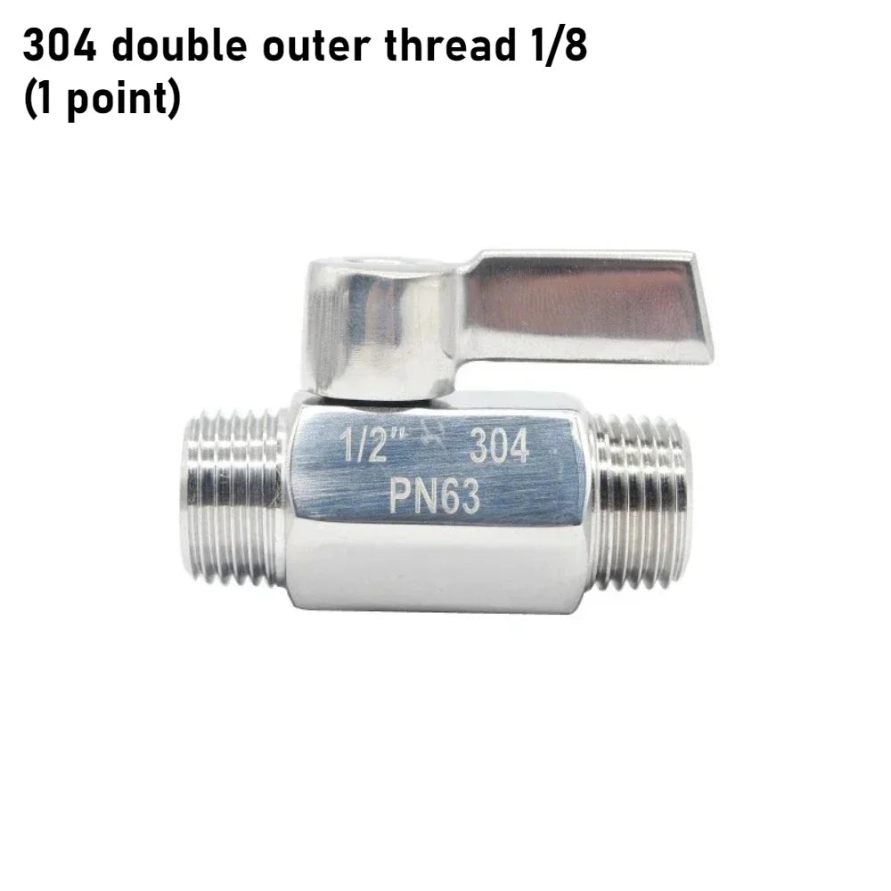304 Stainless Steel Mini Ball Valve PN63 – Threaded Two-Way