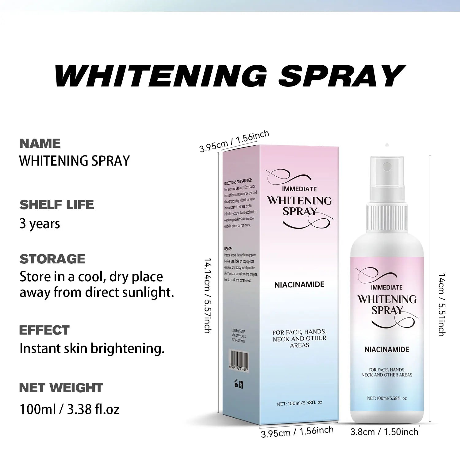 100ml BB Brightening Spray for Women Skin Immediate Brightening Moisturizing BB Cream Face Foundation Skin Care Beauty Cosmetics Peaceful Pleasures Health and Wellness