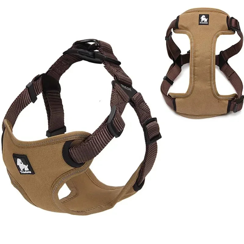 Truelove Padded Reflective Dog harness Vest Pet Step in Harness Adjustable No Pulling Pet Harnesses for Small Medium Dog TLH5951 Peaceful Pleasures Health and Wellness brown L China Mainland