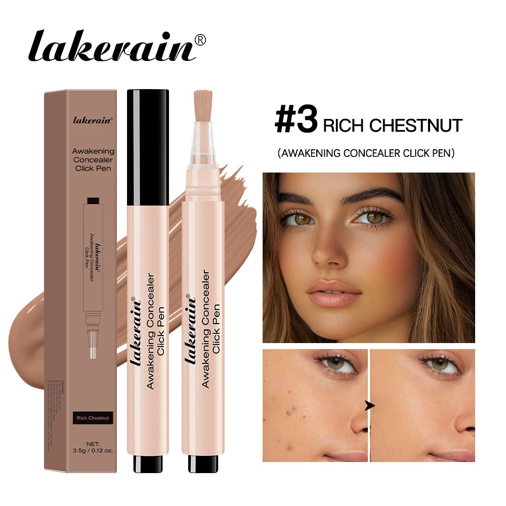 3 Colors Liquid Press Concealer Pen Detail Covering Acne Dark Circles Even Skin Tone Brightening Foundation Face Holding Makeup Peaceful Pleasures Health and Wellness 03