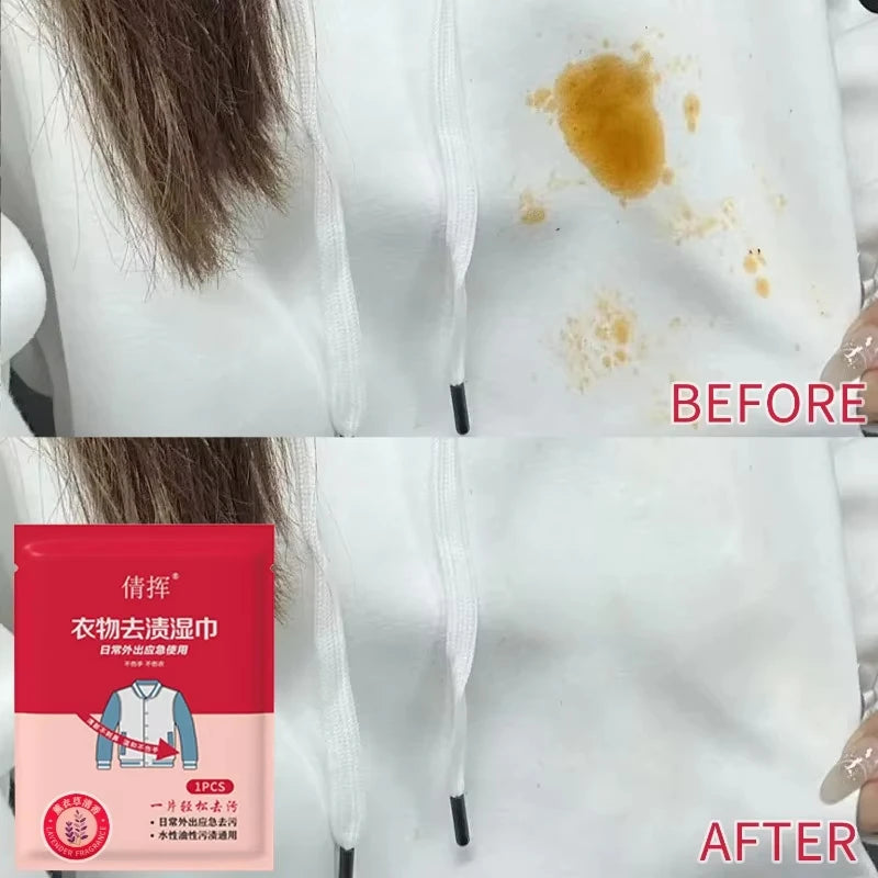 Disposable Clothing Stain Remover Wipes – Non-Toxic, No-Wash
