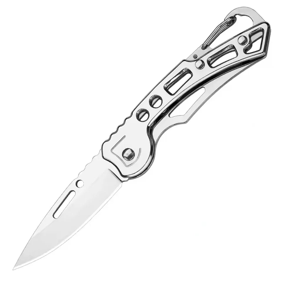 1/2/3pcs Stainless Steel Keychain Folding Knife Outdoor Carrying Knife Mirror Sharp Pocket Knife Fruit Knife Folding Knife Peaceful Pleasures Health and Wellness Silvery